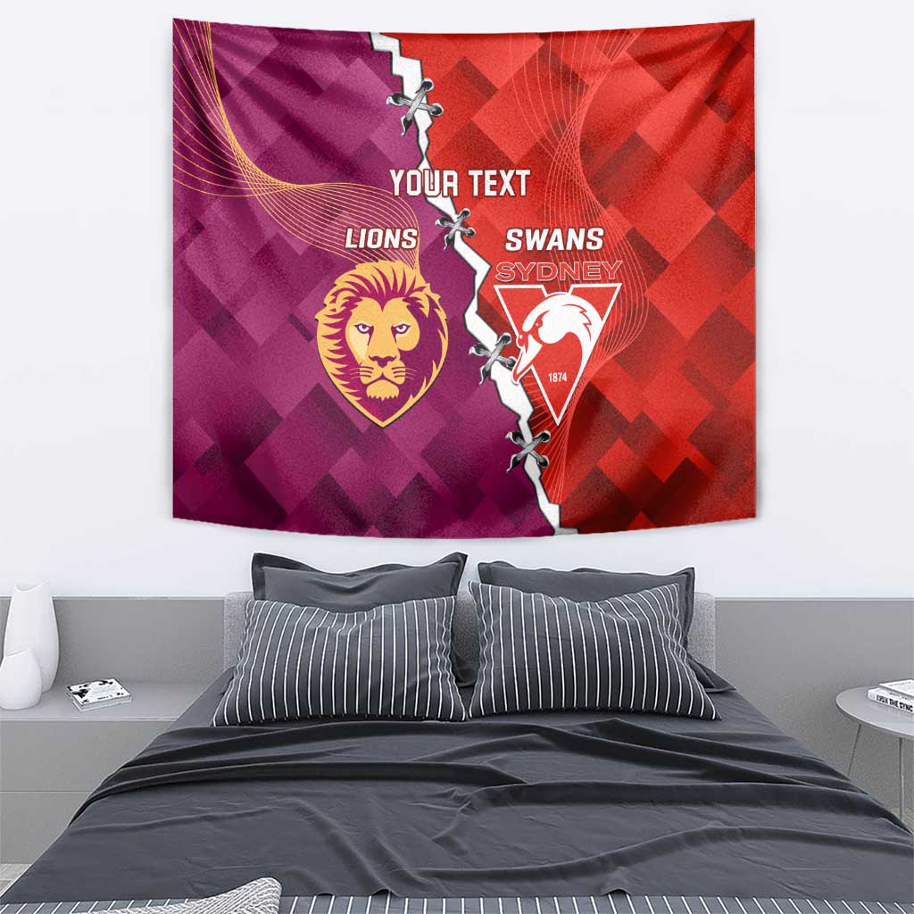 Custom Swans And Lions Football Tapestry 2024 Go Champions Final Dynamic Version