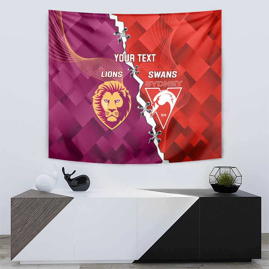Custom Swans And Lions Football Tapestry 2024 Go Champions Final Dynamic Version