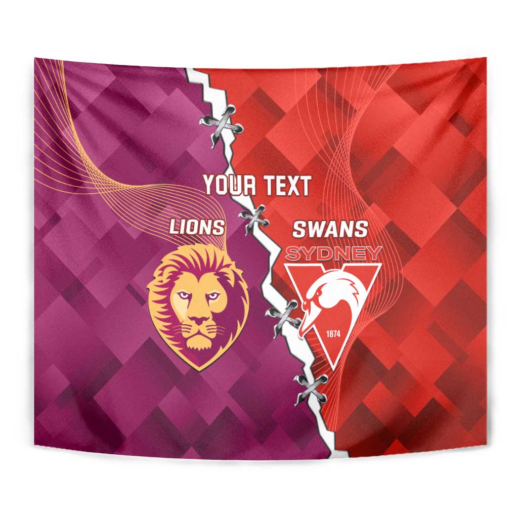 Custom Swans And Lions Football Tapestry 2024 Go Champions Final Dynamic Version