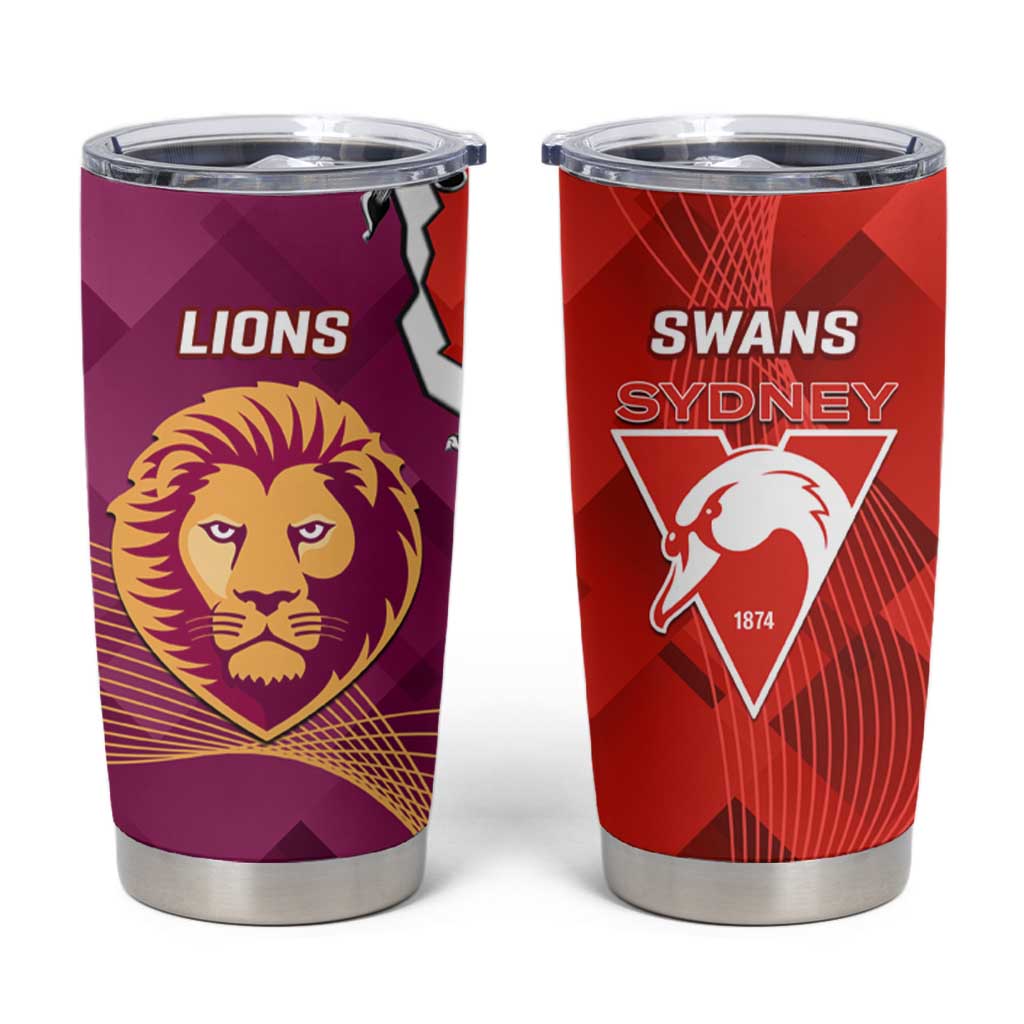 Swans And Lions Football Tumbler Cup 2024 Go Champions Final Dynamic Version