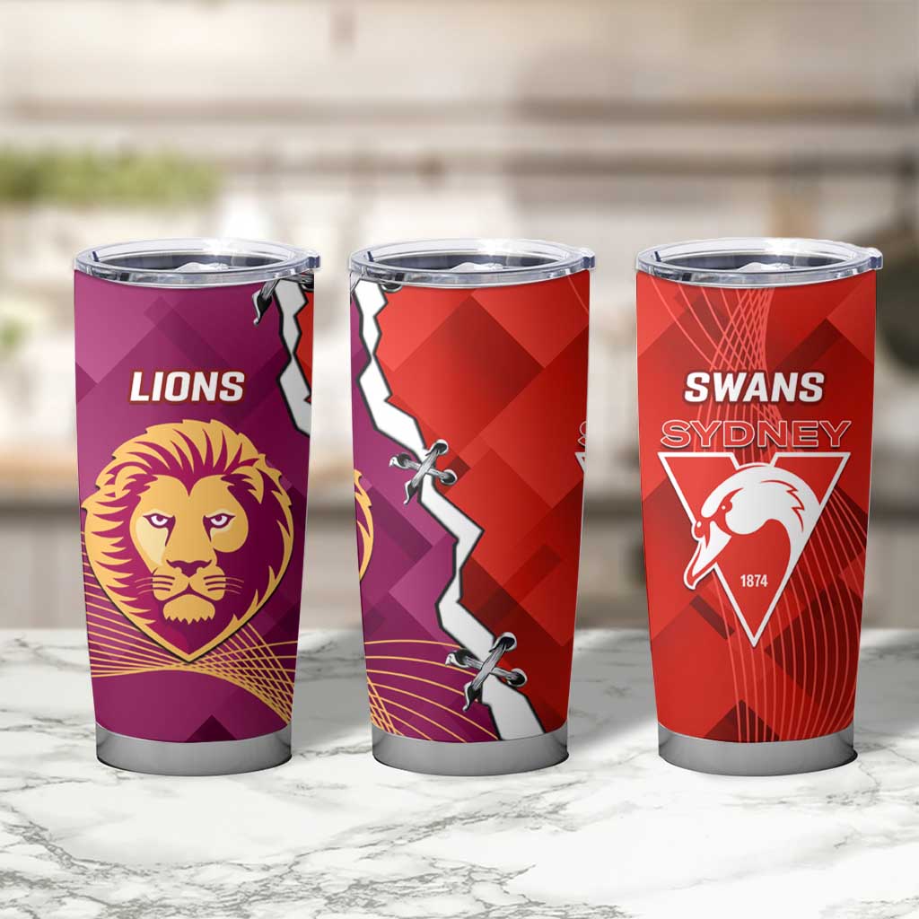 Swans And Lions Football Tumbler Cup 2024 Go Champions Final Dynamic Version