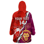 Custom Swans And Lions Football Wearable Blanket Hoodie 2024 Go Champions Final Dynamic Version