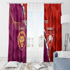 Custom Swans And Lions Football Window Curtain 2024 Go Champions Final Dynamic Version