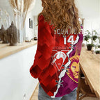 Custom Swans And Lions Football Women Casual Shirt 2024 Go Champions Final Dynamic Version