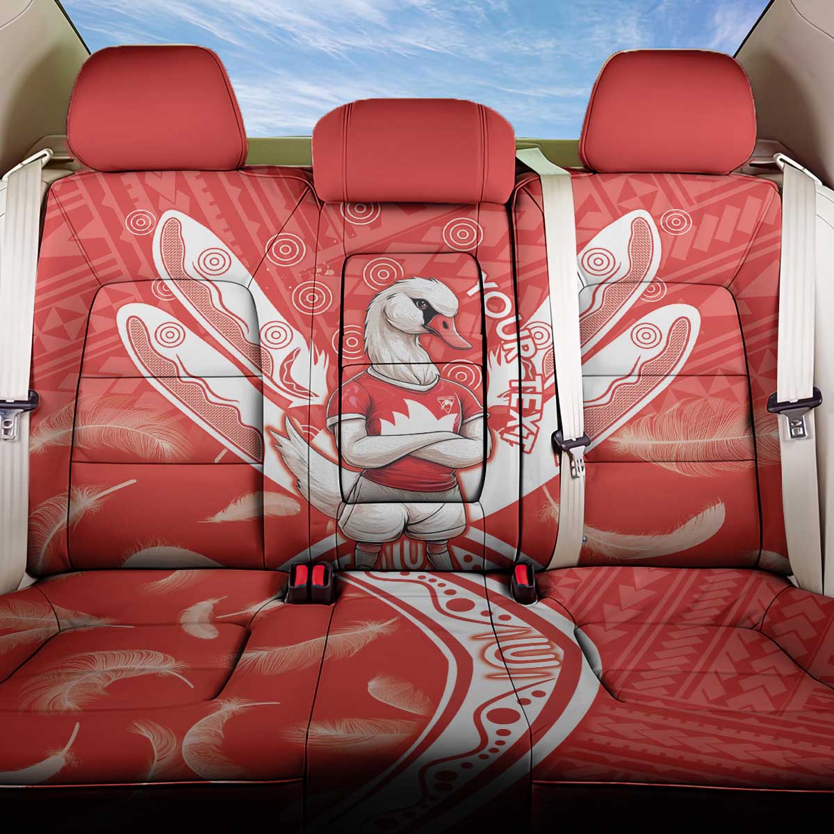 Personalised Swans Football Back Car Seat Cover 2024 Swannies Mascot Go Champions