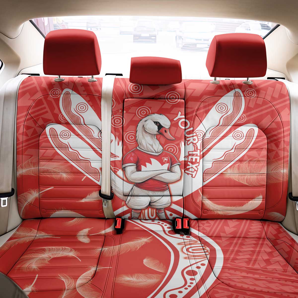 Personalised Swans Football Back Car Seat Cover 2024 Swannies Mascot Go Champions