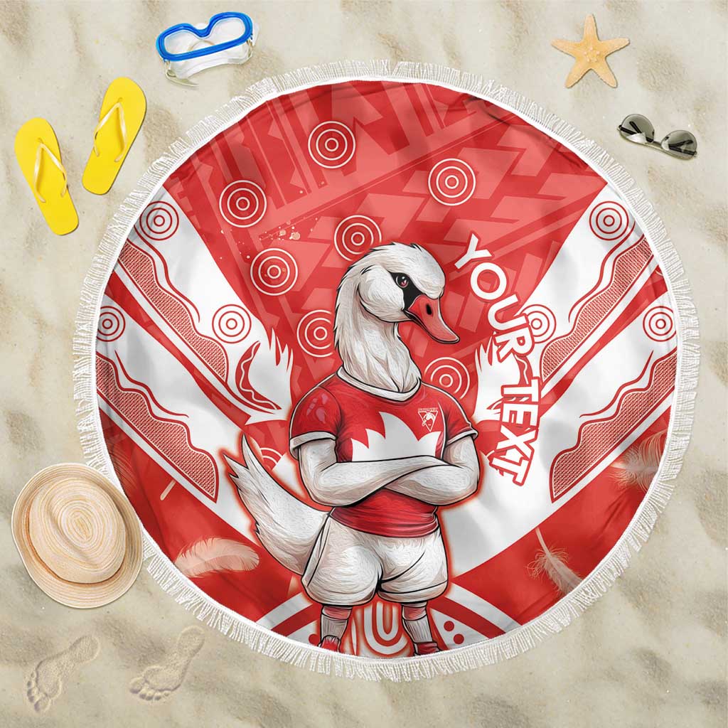 Personalised Swans Football Beach Blanket 2024 Swannies Mascot Go Champions