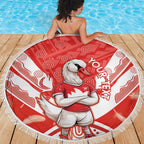 Personalised Swans Football Beach Blanket 2024 Swannies Mascot Go Champions