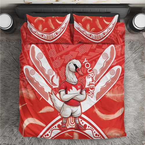 Personalised Swans Football Bedding Set 2024 Swannies Mascot Go Champions