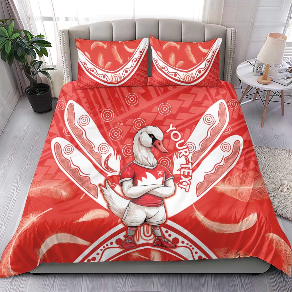 Personalised Swans Football Bedding Set 2024 Swannies Mascot Go Champions