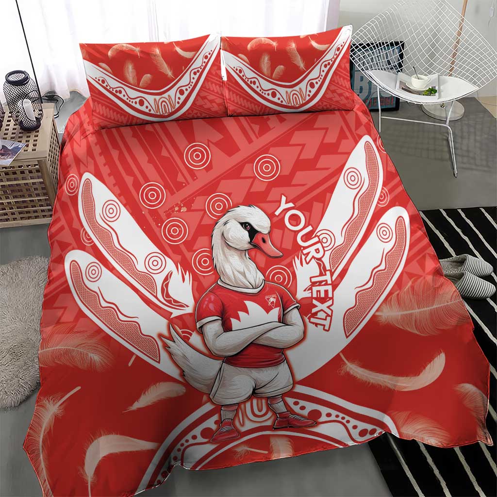 Personalised Swans Football Bedding Set 2024 Swannies Mascot Go Champions