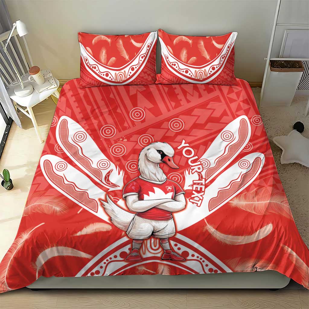 Personalised Swans Football Bedding Set 2024 Swannies Mascot Go Champions