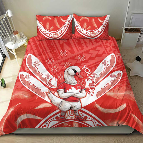 Personalised Swans Football Bedding Set 2024 Swannies Mascot Go Champions