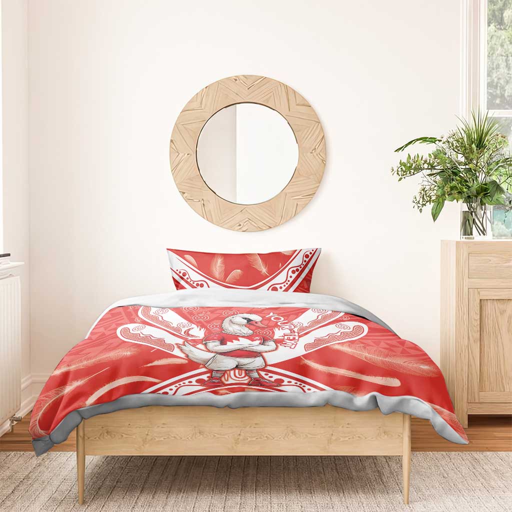 Personalised Swans Football Bedding Set 2024 Swannies Mascot Go Champions