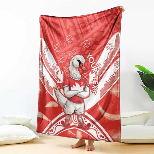 Personalised Swans Football Blanket 2024 Swannies Mascot Go Champions