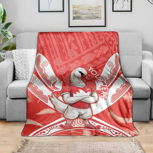 Personalised Swans Football Blanket 2024 Swannies Mascot Go Champions
