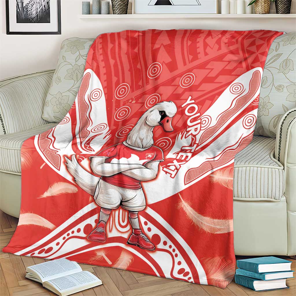 Personalised Swans Football Blanket 2024 Swannies Mascot Go Champions