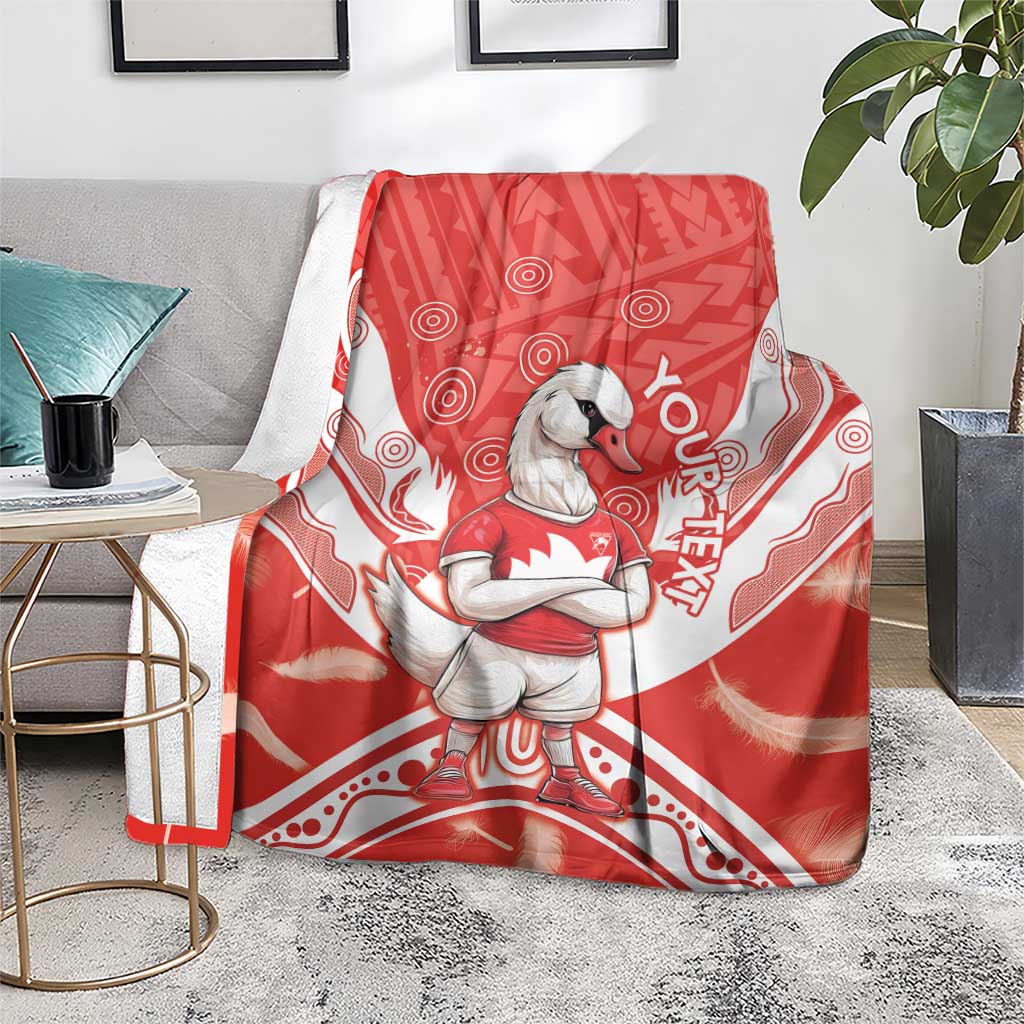 Personalised Swans Football Blanket 2024 Swannies Mascot Go Champions