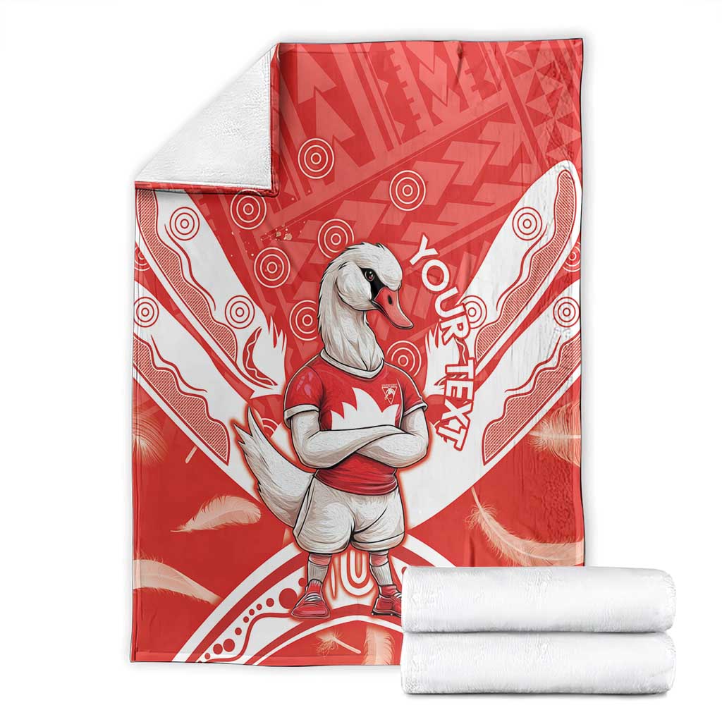 Personalised Swans Football Blanket 2024 Swannies Mascot Go Champions