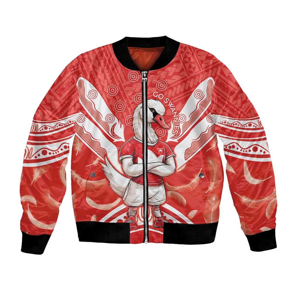 Personalised Swans Football Bomber Jacket 2024 Swannies Mascot Go Champions