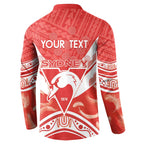 Personalised Swans Football Button Sweatshirt 2024 Swannies Mascot Go Champions