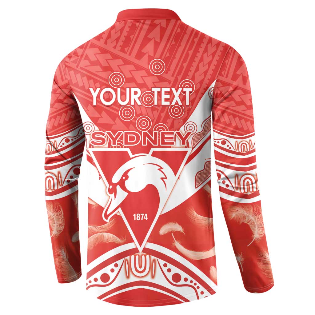 Personalised Swans Football Button Sweatshirt 2024 Swannies Mascot Go Champions