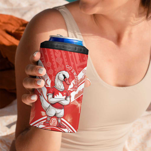 Personalised Swans Football 4 in 1 Can Cooler Tumbler 2024 Swannies Mascot Go Champions