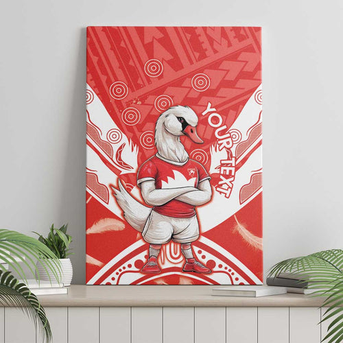 Personalised Swans Football Canvas Wall Art 2024 Swannies Mascot Go Champions