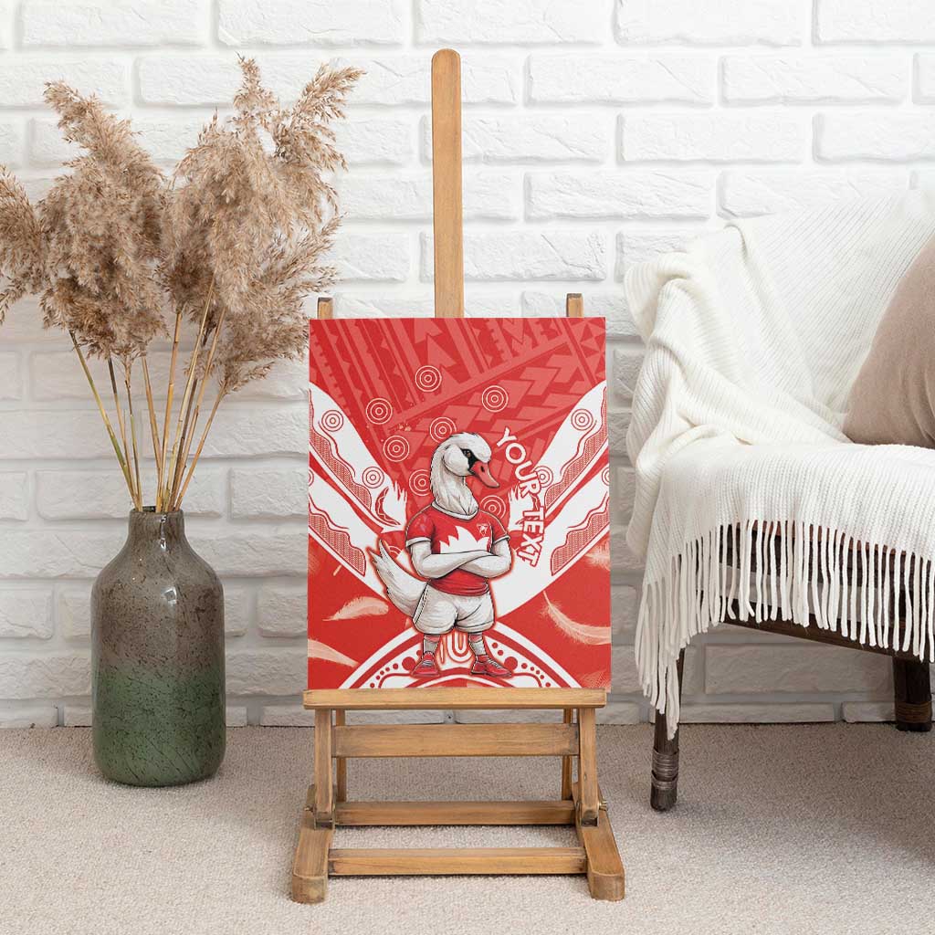 Personalised Swans Football Canvas Wall Art 2024 Swannies Mascot Go Champions