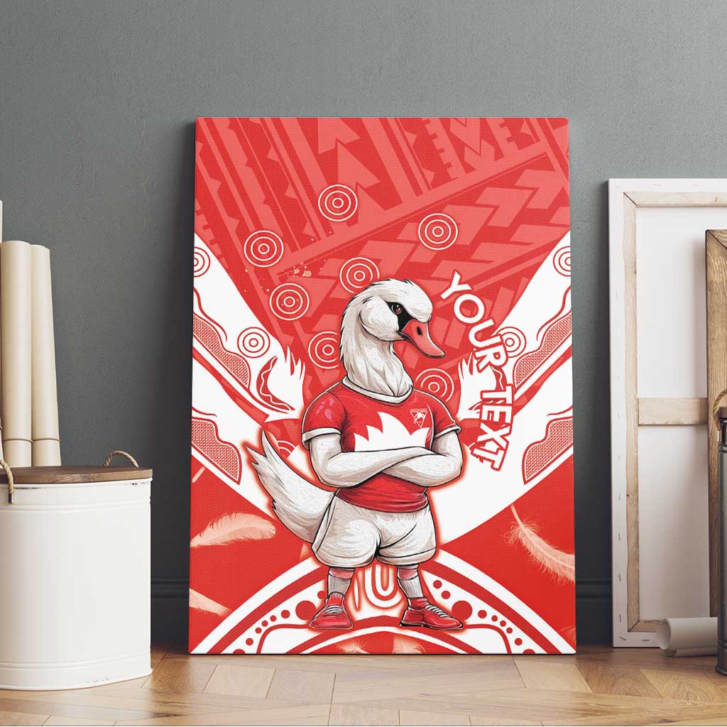 Personalised Swans Football Canvas Wall Art 2024 Swannies Mascot Go Champions