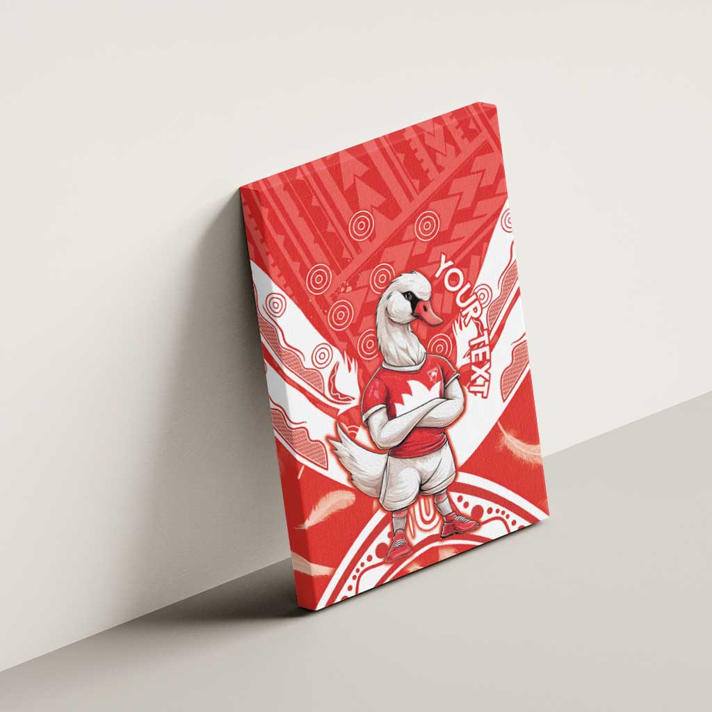 Personalised Swans Football Canvas Wall Art 2024 Swannies Mascot Go Champions