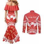 Personalised Swans Football Couples Matching Mermaid Dress and Long Sleeve Button Shirt 2024 Swannies Mascot Go Champions