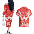 Personalised Swans Football Couples Matching Off The Shoulder Long Sleeve Dress and Hawaiian Shirt 2024 Swannies Mascot Go Champions