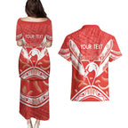 Personalised Swans Football Couples Matching Puletasi and Hawaiian Shirt 2024 Swannies Mascot Go Champions