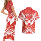 Personalised Swans Football Couples Matching Short Sleeve Bodycon Dress and Hawaiian Shirt 2024 Swannies Mascot Go Champions