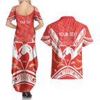 Personalised Swans Football Couples Matching Summer Maxi Dress and Hawaiian Shirt 2024 Swannies Mascot Go Champions