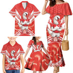 Personalised Swans Football Family Matching Mermaid Dress and Hawaiian Shirt 2024 Swannies Mascot Go Champions