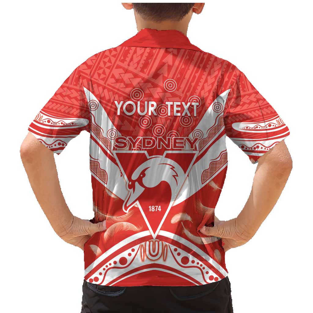 Personalised Swans Football Family Matching Mermaid Dress and Hawaiian Shirt 2024 Swannies Mascot Go Champions