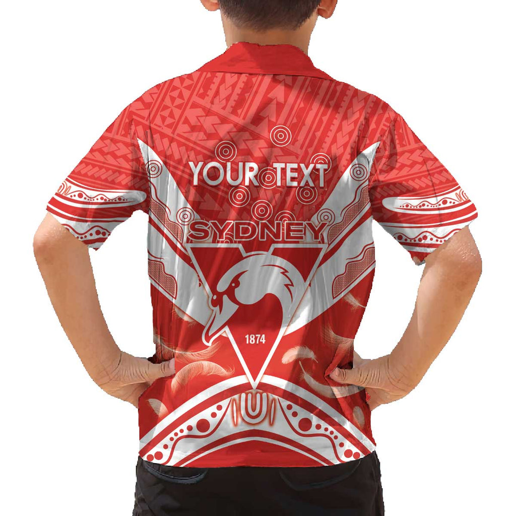 Personalised Swans Football Family Matching Off Shoulder Short Dress and Hawaiian Shirt 2024 Swannies Mascot Go Champions