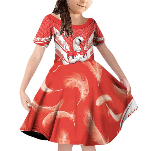 Personalised Swans Football Family Matching Off Shoulder Short Dress and Hawaiian Shirt 2024 Swannies Mascot Go Champions
