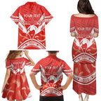 Personalised Swans Football Family Matching Puletasi and Hawaiian Shirt 2024 Swannies Mascot Go Champions