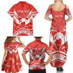 Personalised Swans Football Family Matching Summer Maxi Dress and Hawaiian Shirt 2024 Swannies Mascot Go Champions