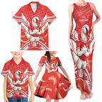 Personalised Swans Football Family Matching Tank Maxi Dress and Hawaiian Shirt 2024 Swannies Mascot Go Champions
