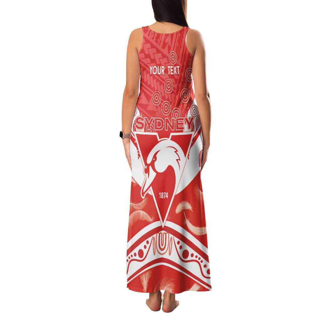 Personalised Swans Football Family Matching Tank Maxi Dress and Hawaiian Shirt 2024 Swannies Mascot Go Champions