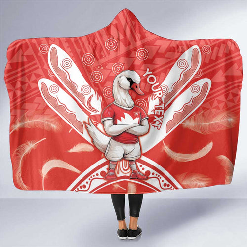 Personalised Swans Football Hooded Blanket 2024 Swannies Mascot Go Champions