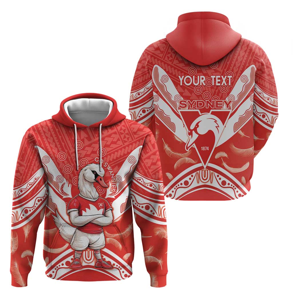 Personalised Swans Football Hoodie 2024 Swannies Mascot Go Champions