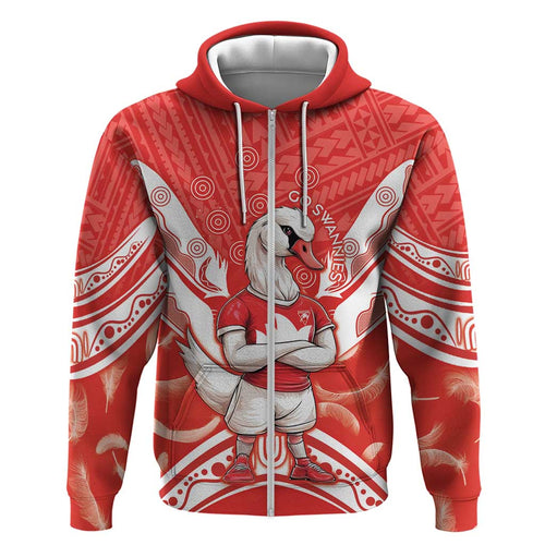 Personalised Swans Football Hoodie 2024 Swannies Mascot Go Champions