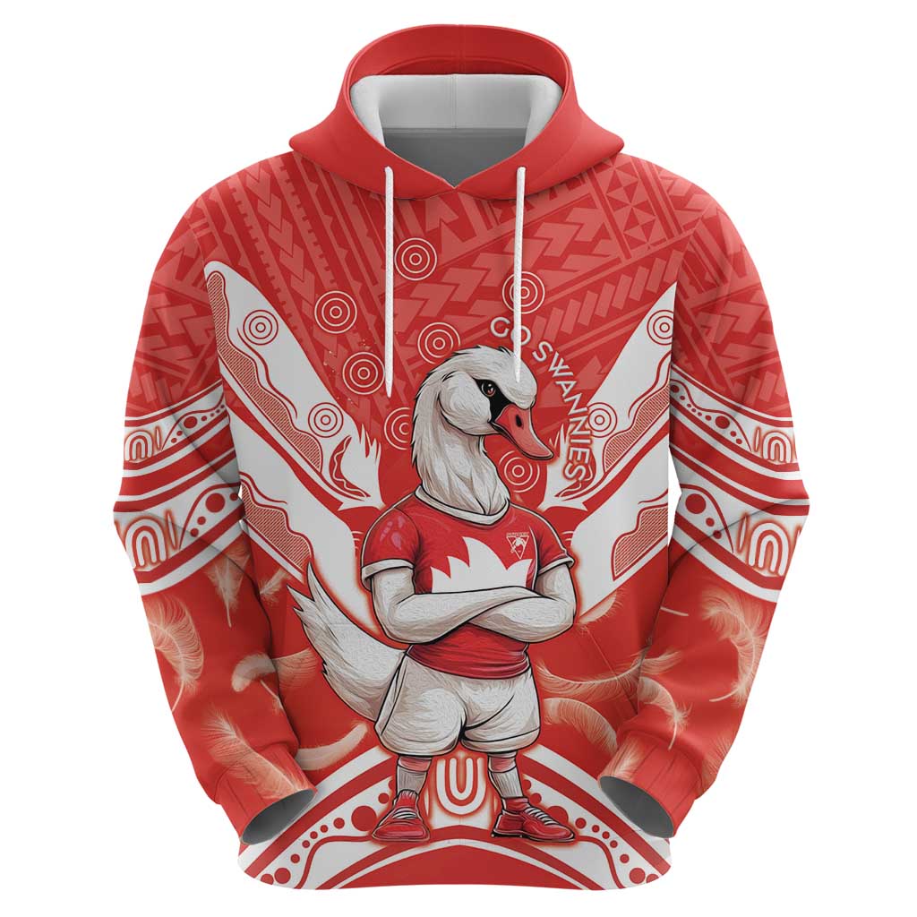 Personalised Swans Football Hoodie 2024 Swannies Mascot Go Champions