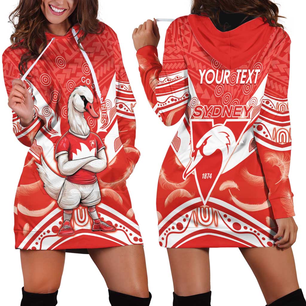 Personalised Swans Football Hoodie Dress 2024 Swannies Mascot Go Champions