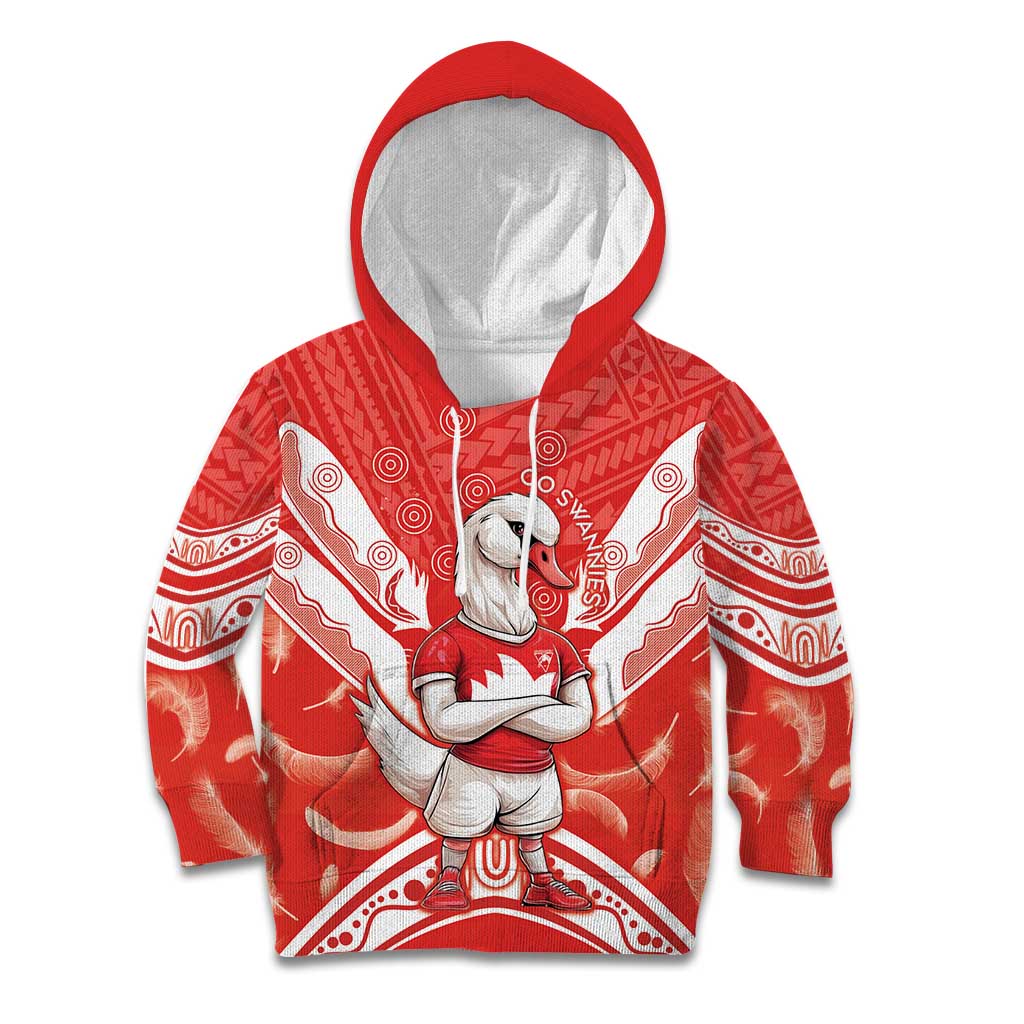 Personalised Swans Football Kid Hoodie 2024 Swannies Mascot Go Champions